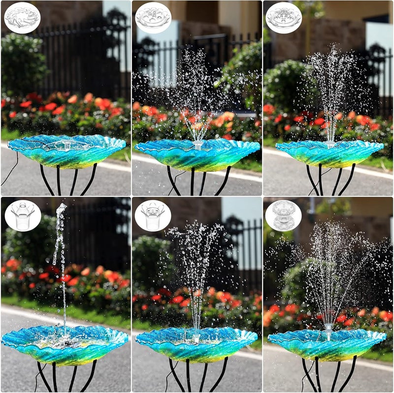 AISITIN 3.5W Solar Fountain Pump for Water Feature Outdoor DIY Solar Bird Bath Fountain with Multiple Nozzles, Solar Powered Water Fountain for Garden, Ponds, Fish Tank and Aquarium - Image 3
